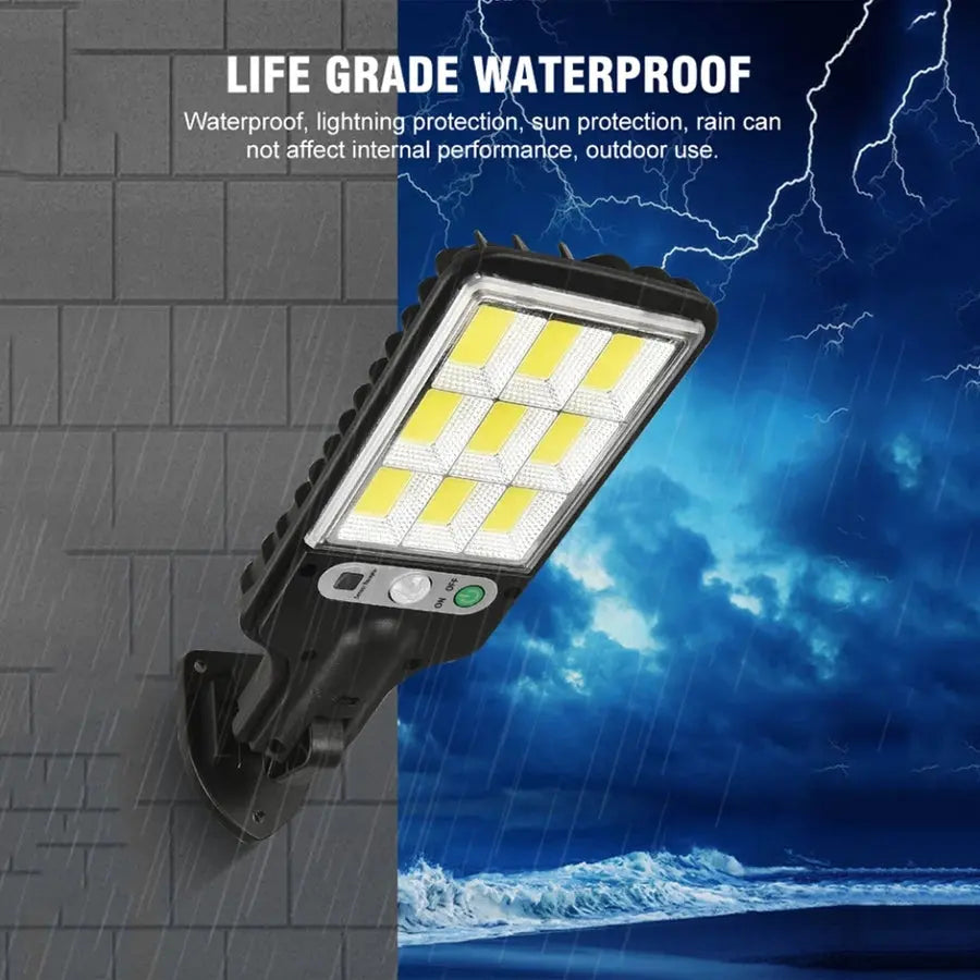 LED Solar Light Outdoor 3 Modes Motion Sensor Spotlights AMBStore
