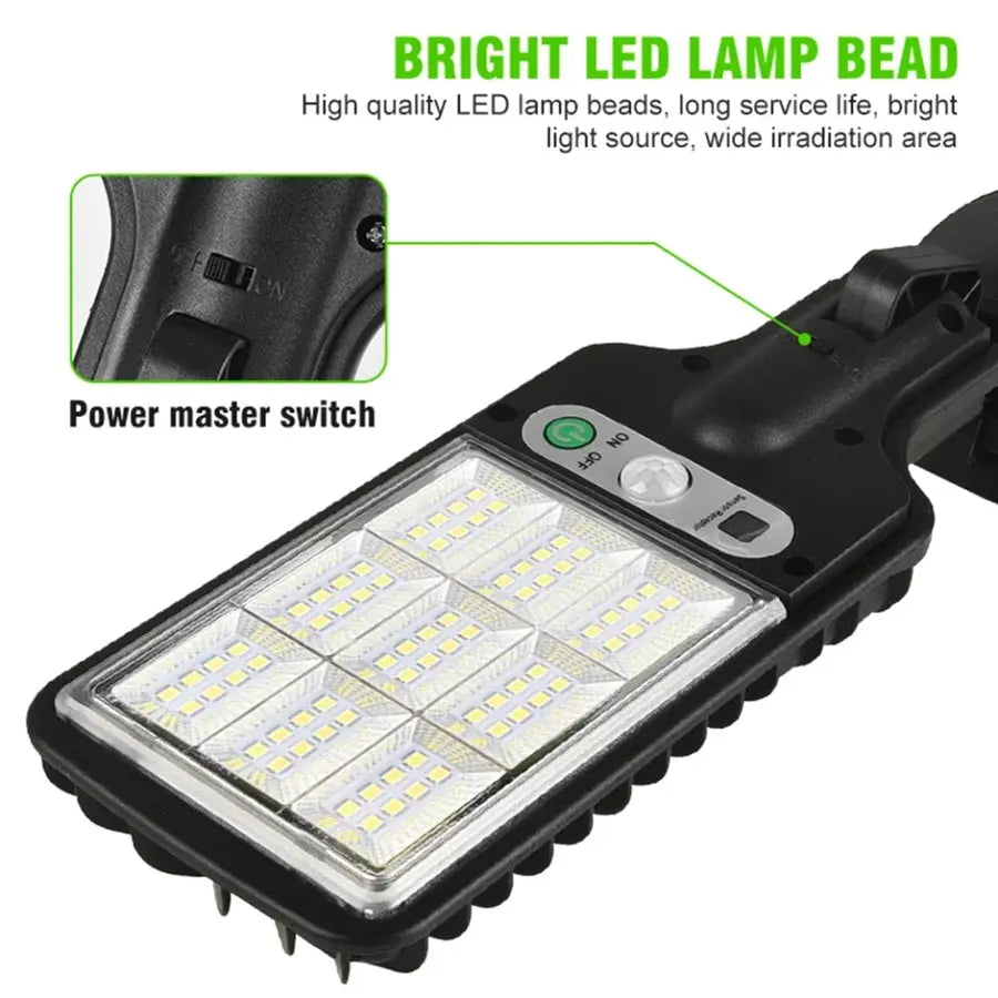 LED Solar Light Outdoor 3 Modes Motion Sensor Spotlights AMBStore