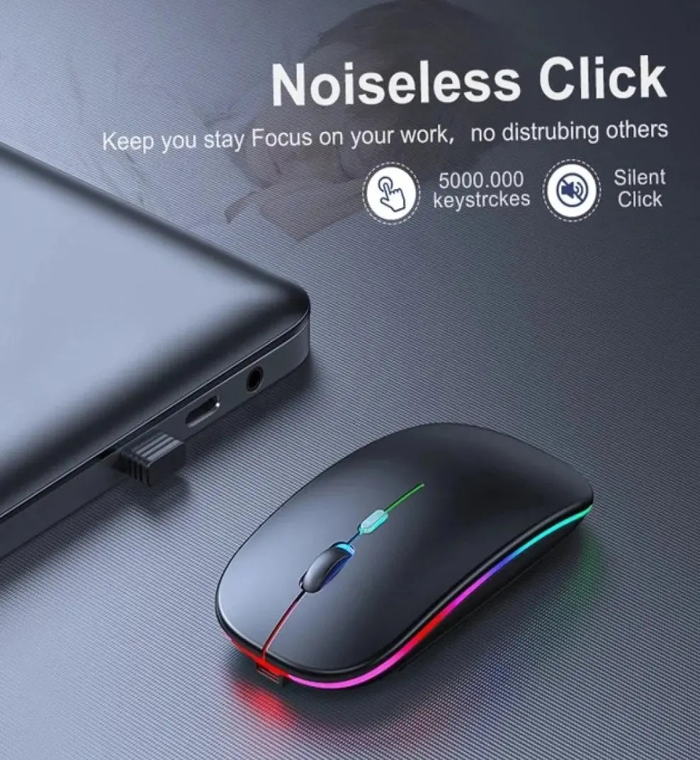 Wireless Mouse Rechargeable Ultra Slim Bluetooth