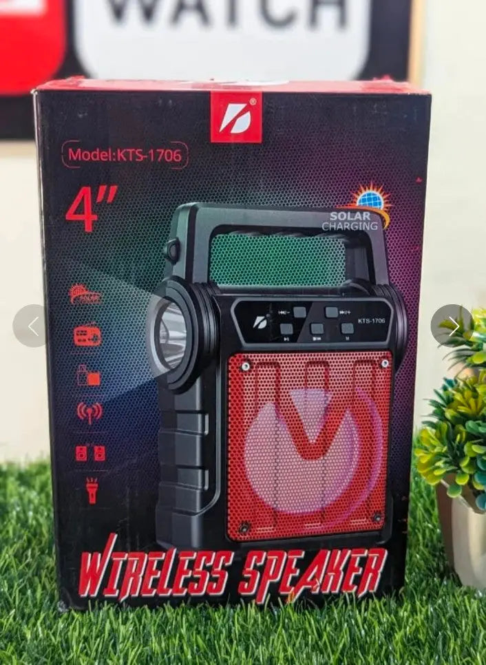KTS 1706 Portable Solar Rechargeable Bluetooth Speaker AMBStore